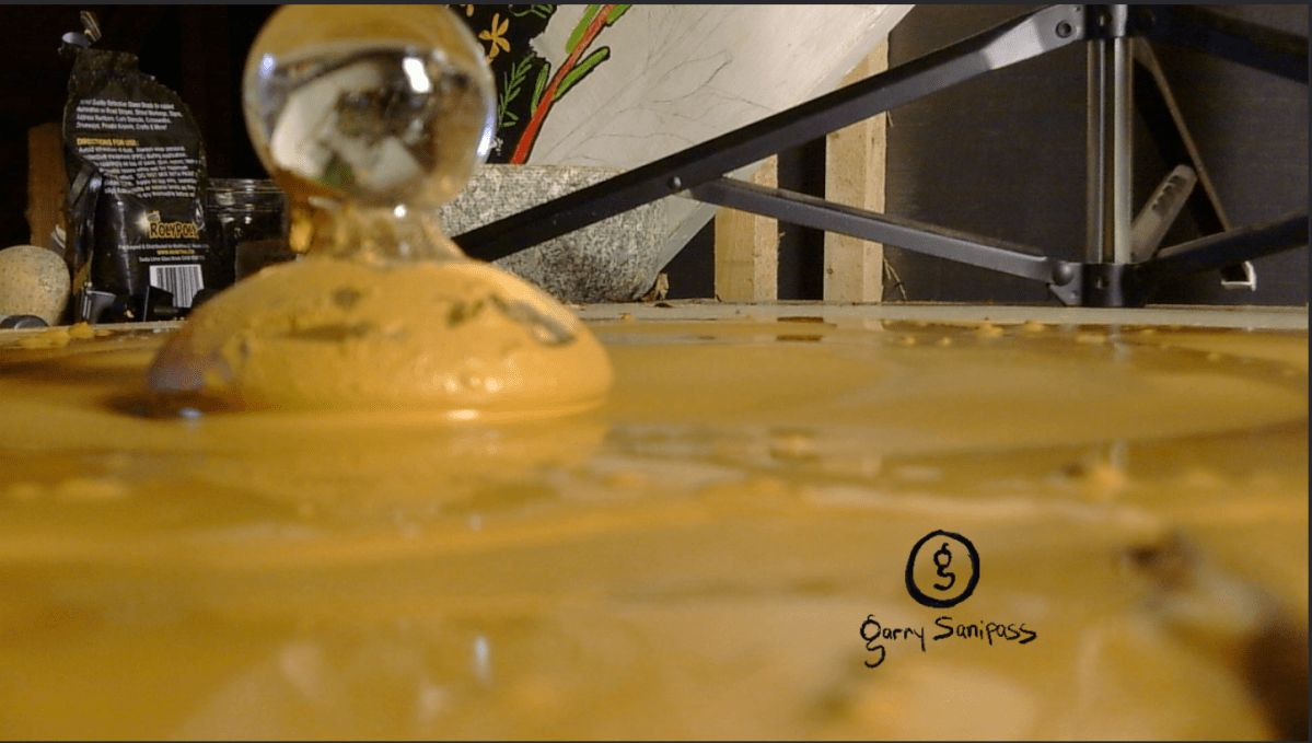 working in the studio making paint and self&nbsp;promotion